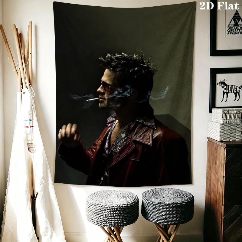 Fight Club Wandteppich Ästhetischer Wandbehang Bedruckter Stoffdecke Dekorative Wandteppiche für Schlafzimmer Wohnzimmer Heimdekoration