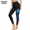 Swimming Pants for Women High Waisted Swim Pants Swim Leggings Swim Tights Colorful Leaves Print