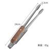 Japanese style walnut stainless steel food heat-resistant food clip, barbecue clip, outdoor barbecue clip