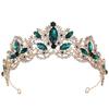 Diamond Crown Korean Crystal Crown Red Bridal Crown Performance Dress Accessories Wedding Jewelry