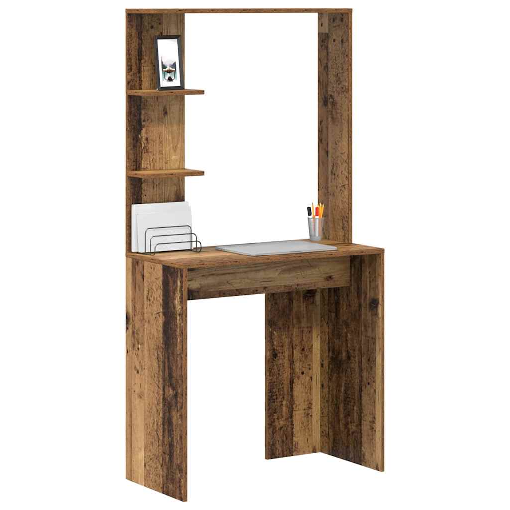 Vintage Wood Desk 78.5 x 37 x 154.5 cm Engineered Wood