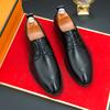 Men's Fashionable Brand Non Slip Comfortable Soft Sole Business Office Formal Attire Elegant Lace Up Casual Oxford Leather Shoes