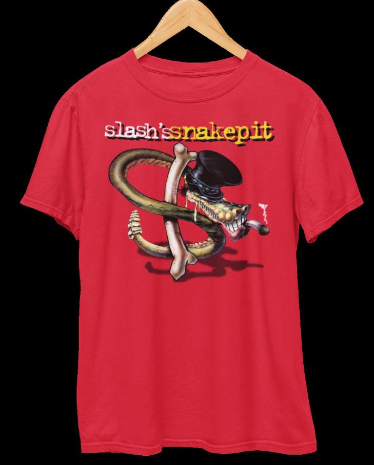 T-shirt Unisex Manica Corta Snakepit Band di Slash Retro S-5XL
