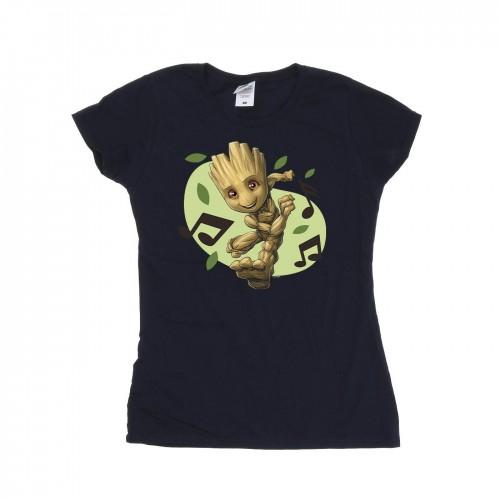 

Marvel Womens/Ladies Guardians Of The Galaxy Groot Musical Notes Cotton T-Shirt XXL білий