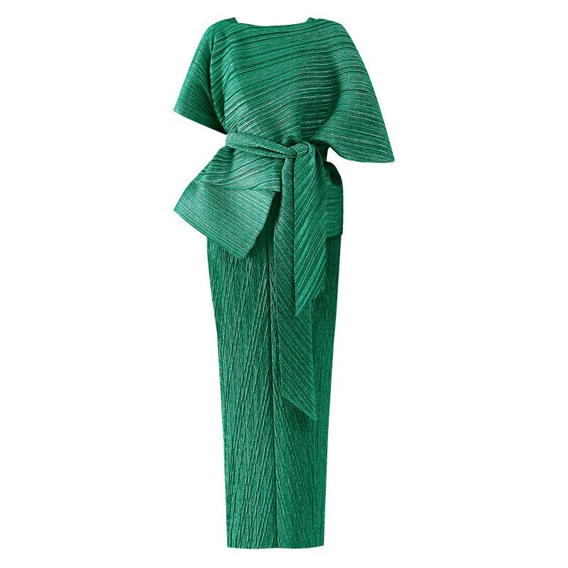 2025 Spring Middle East Elegant Women's Slim Pleated Two-Piece Evening Dress