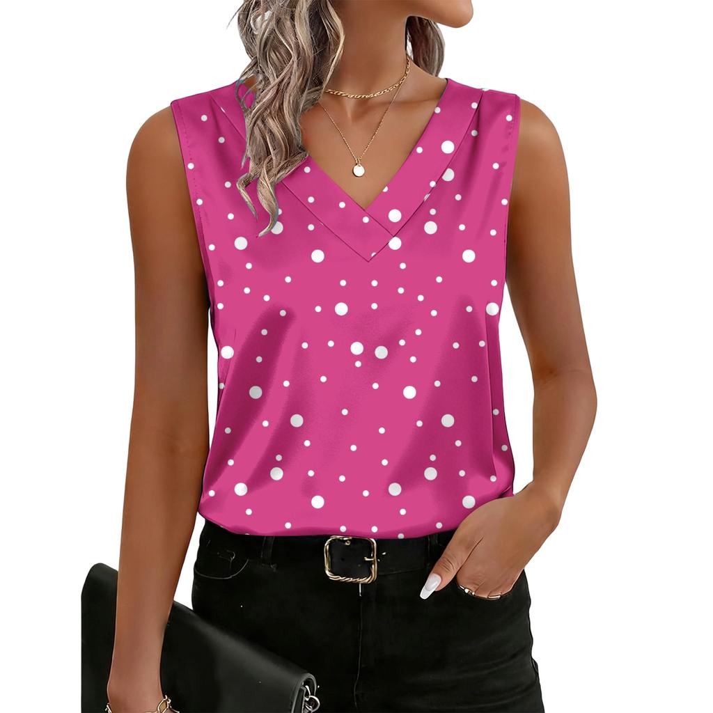 Women's Fashionable Polka Dot Printed Blouse