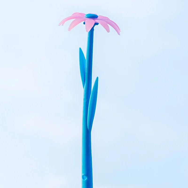 Creative Colorful Flower Neutral Pen Discolored By Light Gel Silicone Student Writing Signature Pen Children's Fun Pen