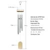 Nordic Pastoral Pine Wood and Metal Wind Chime with 6 Aluminum Tubes - Outdoor Hanging Pendant for Home Decor.