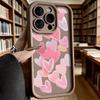 Pink Smudge Hearts with Smile Phone Case for iPhone 17 16 15 14 13 12 11 Pro Max Plus Anti Scratch, Gel Flexible Protective