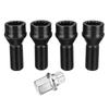 36136776076 Parafuso de Roda de Alta Resistência M14x1.25 Para R56 F55 R57 R58 R59 R60 E70 E71 F60 Com Design de Trava de Segurança Aprimorada