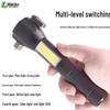 Solar Rechargeable COB LED Flashlight