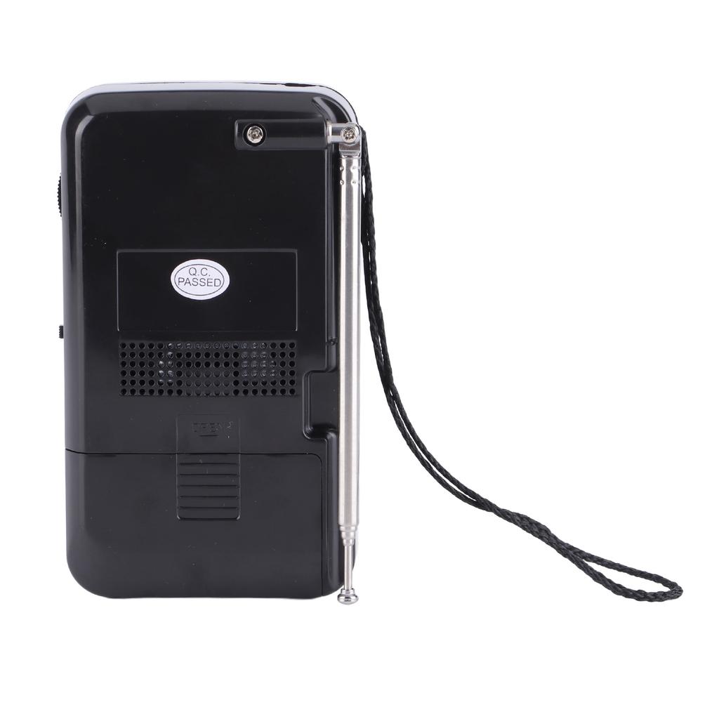 Portable AM FM Radio Black Color Headset Pluggable Built in Loud Speaker AM FM Transistor Radio