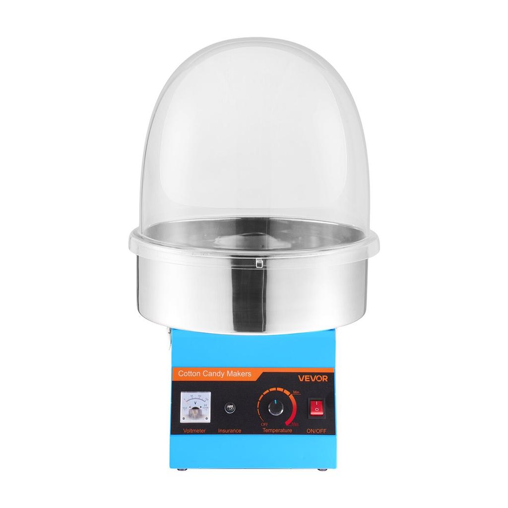 Electric Cotton Candy Machine, 1000W Commercial Floss Maker With Cover, Commercial Cotton Candy Machine w/Stainless Steel Bowl & Sugar Scoop, Ideal