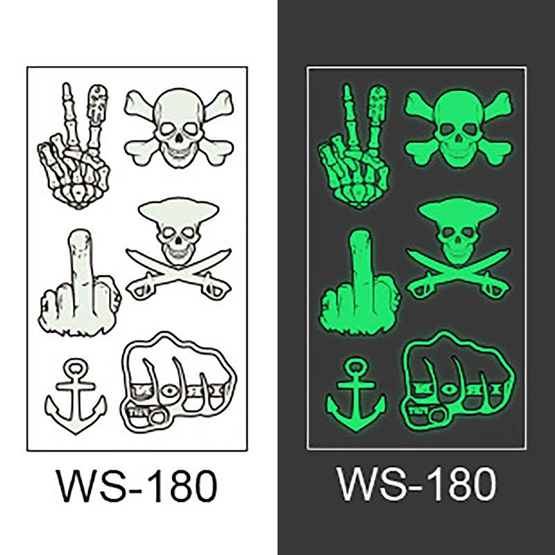 Luminous tattoo stickers for electronic music festivals, suitable for men and women at bars, nightclubs, parties, and music festivals