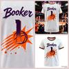 Booker 3D Basketball Number 1 T Shirt American Basketball Top Training Breathable Tee Crew Neck Short Sleeves T-shirt