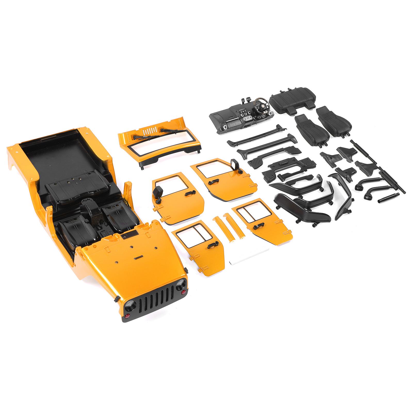 

313mm Wheelbase Open Car Body Shell Accessory Fit for SCX10 90046 1 10 RC Car ModelOrange Yellow жовтий