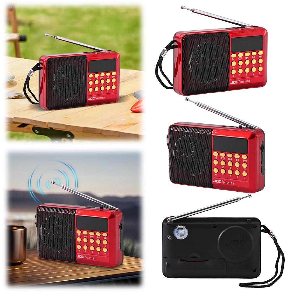 Portable Digital FM Radio Rechargeable BT 5.4 Radio Speaker with LED Display Gifts for Seniors Elderly