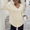 Spring Autumn Solid Color Casual Fashion Hoodies Women Long Sleeve Simple All-match Irregular Hooded Tee Top