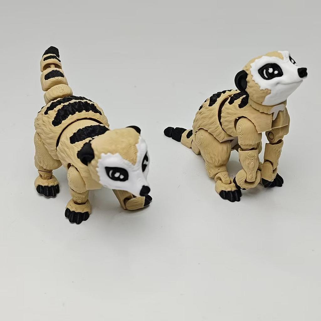 3D-gedrucktes Erdmännchen-Spielzeug Gelenkbeweglich Simulation Wildtier Erdmännchen-Modell Heimdekoration Bürodekoration Kindergeburtstagsgeschenke