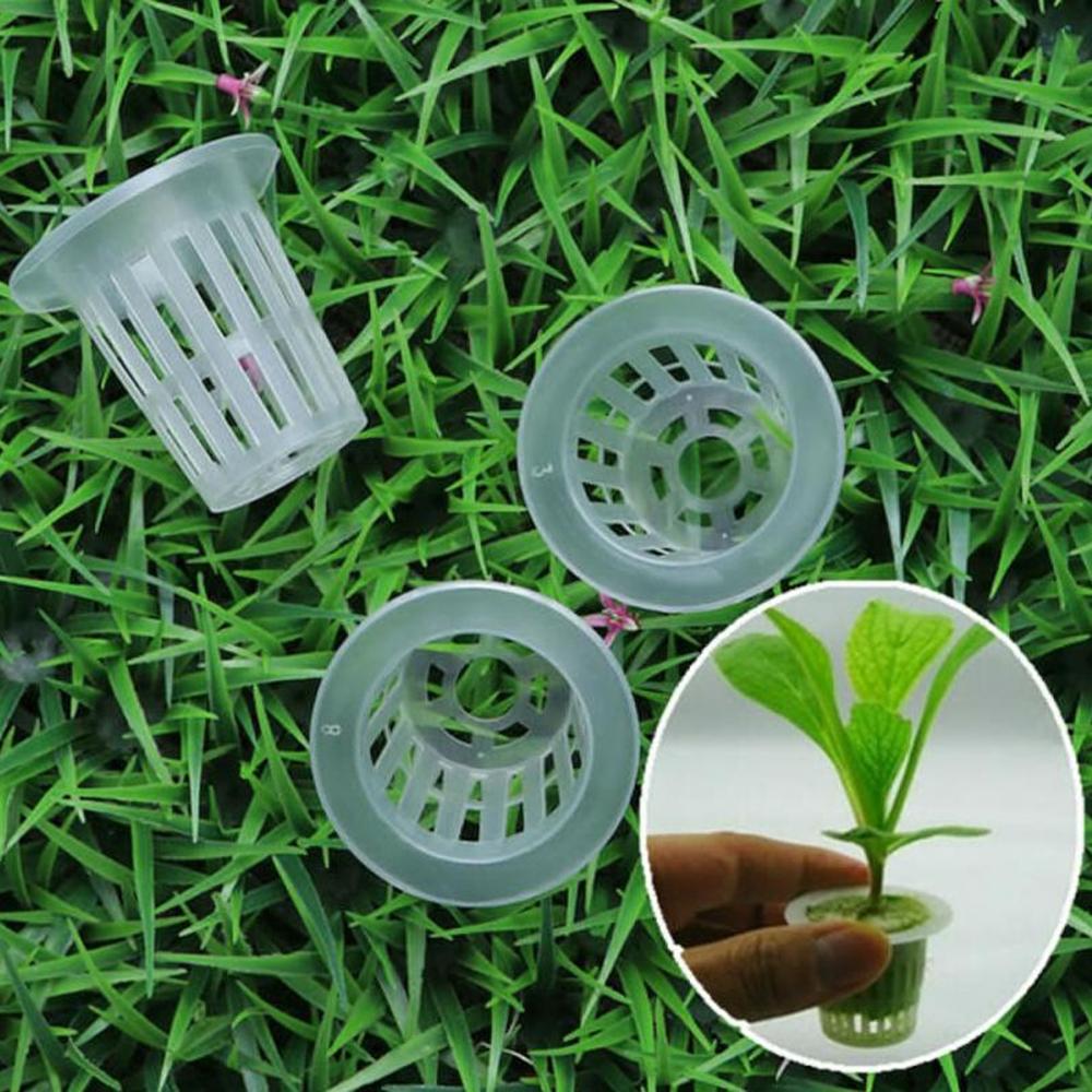 Plastic Vegetable Net Cups 35*35mm 100pcs Vegetable Net Cup Vegetables Pots