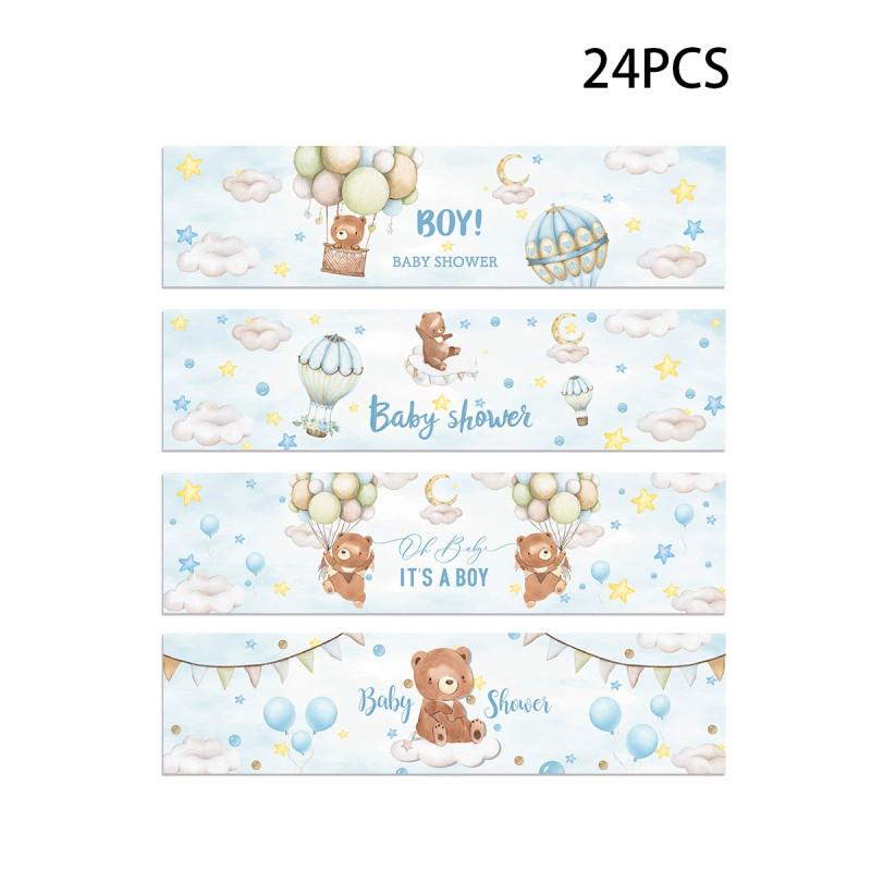 

Медведь Мультяшный Милый Узор Вечеринка Настольный Наклейки для Украшения Бутылки для Воды синий