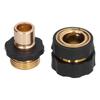 4Pcs Garden Hose Quick Connector Brass High Hardness Durable No Leakage Easy Reliable Garden Hose Fittings