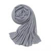 Light Cotton Monochrome Scarf Wrap With Stretch Breathable Fabric For Casual Wear