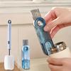 3 In 1 Bottle Gap Cleaner Brush Multifunctional Brush Cup Crevice Cleaning Tools Kitchen Mini Silicone Cup-Holder Cleaning Brush