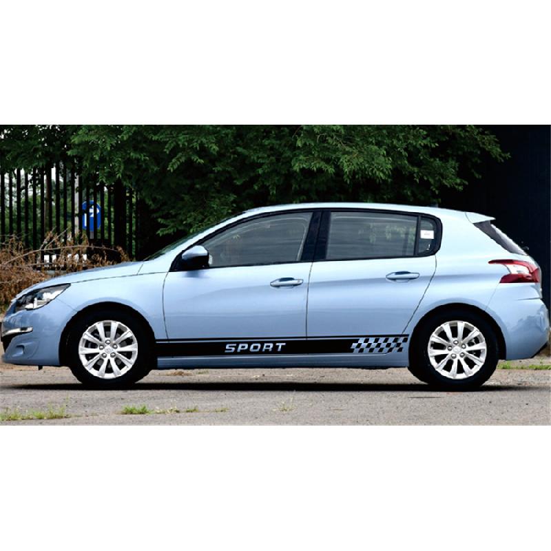 2Pcs Car Auto Graphics Both Side Body Vinyl Decal Sticker Sports Racing Race