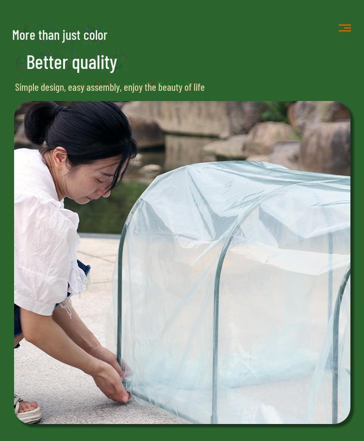 Plant Insulation Shed: Waterproof and Windproof Greenhouse Cover for Balcony Succulents, Winter Weather Protection