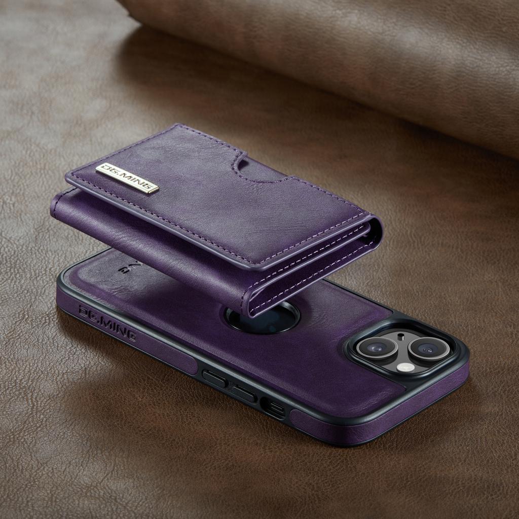 M6 Magnetic Detachable Leather Wallet for Iphone Samsung Phone Case Shockproof Full Protective Card Holder With Cash Pocket