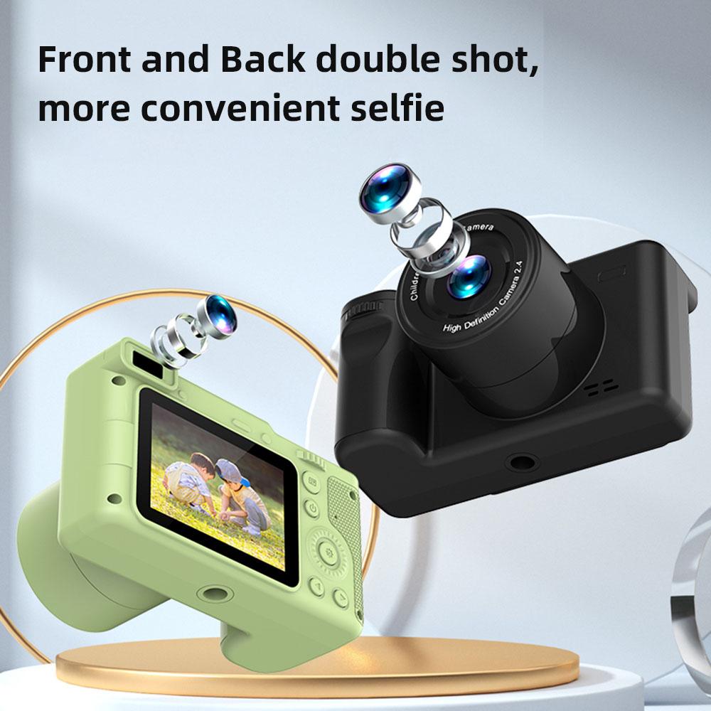 1080P Kids Digital Camera Mini Video Camera for Kids 12MP 2.4 Inch IPS Screen Built-in Battery with