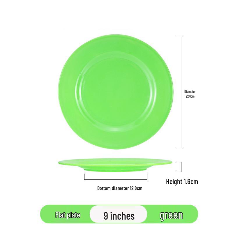 

Кольорові круглі меламінові тарілки - Імітація порцеляни Плоский посуд для закусок