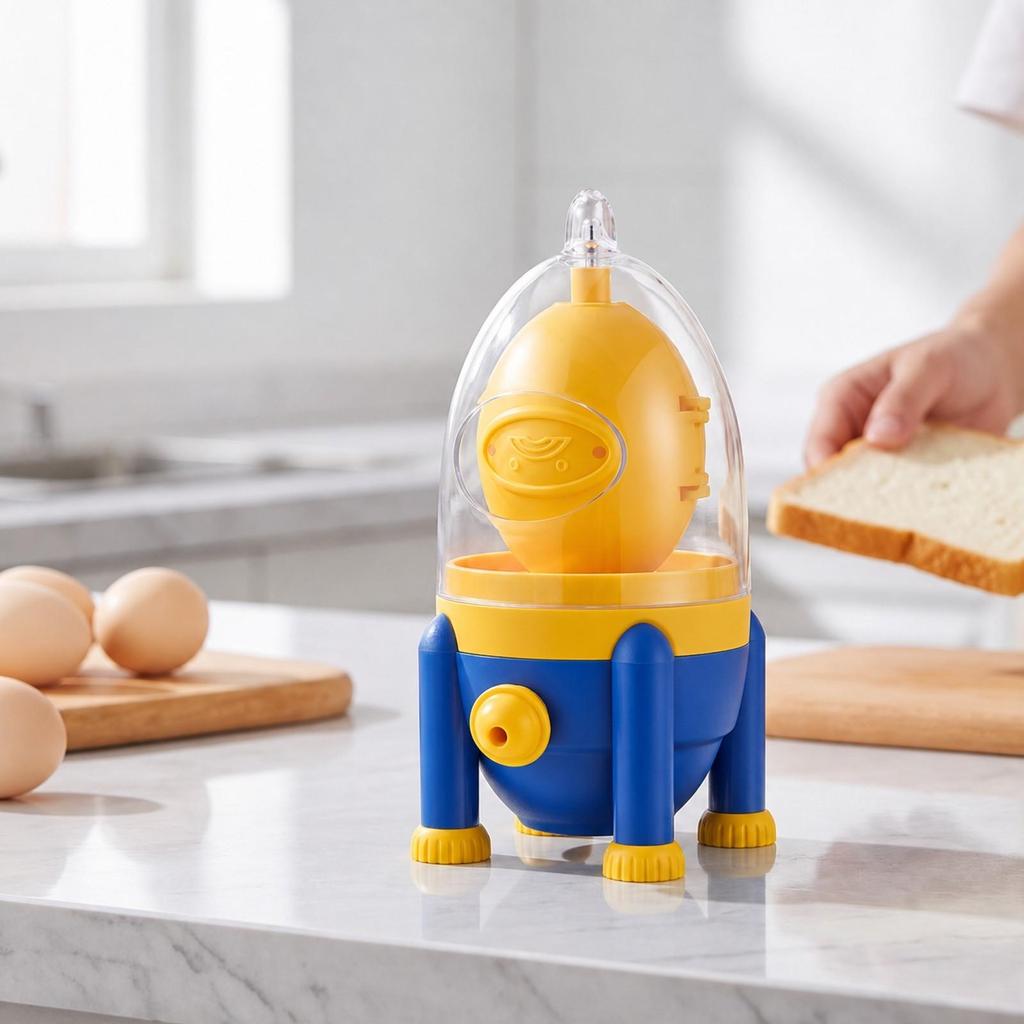 Egg Mixer with Pull-Cord Compact Manual Tabletop for Kitchen