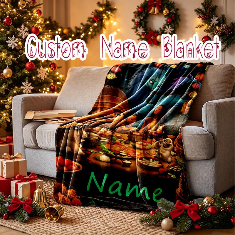 Custom Name Holiday Gift Blankets, Muppet Babies Time Play Blanket, Digital Printed Nap Blanket - Machine Washable