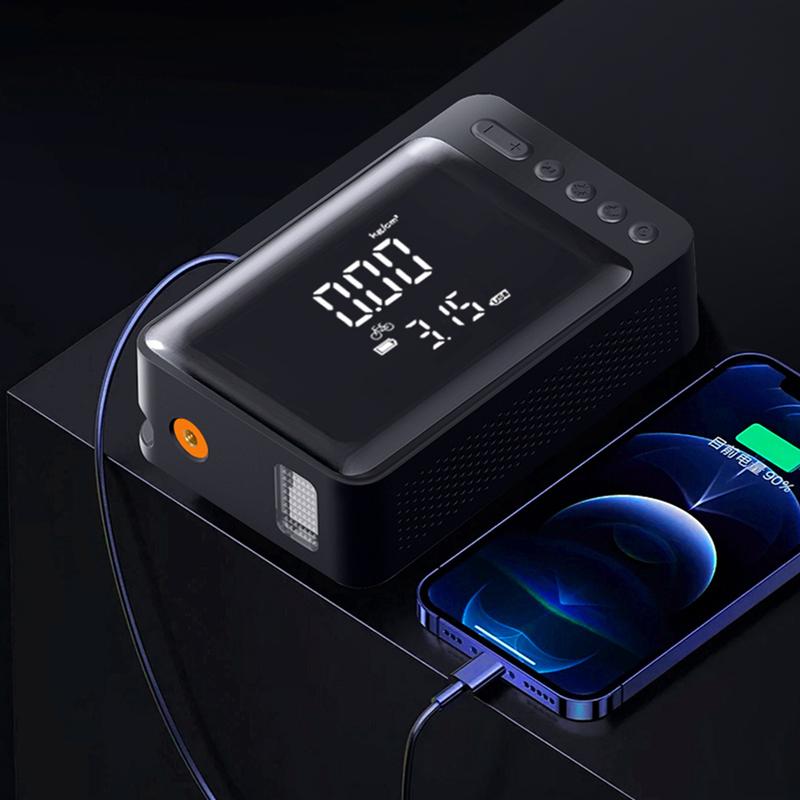 Portable Air Compressor with Jump Starter Electric Air Pump Car Battery Jump Starter Cordless Air Pump for Cars