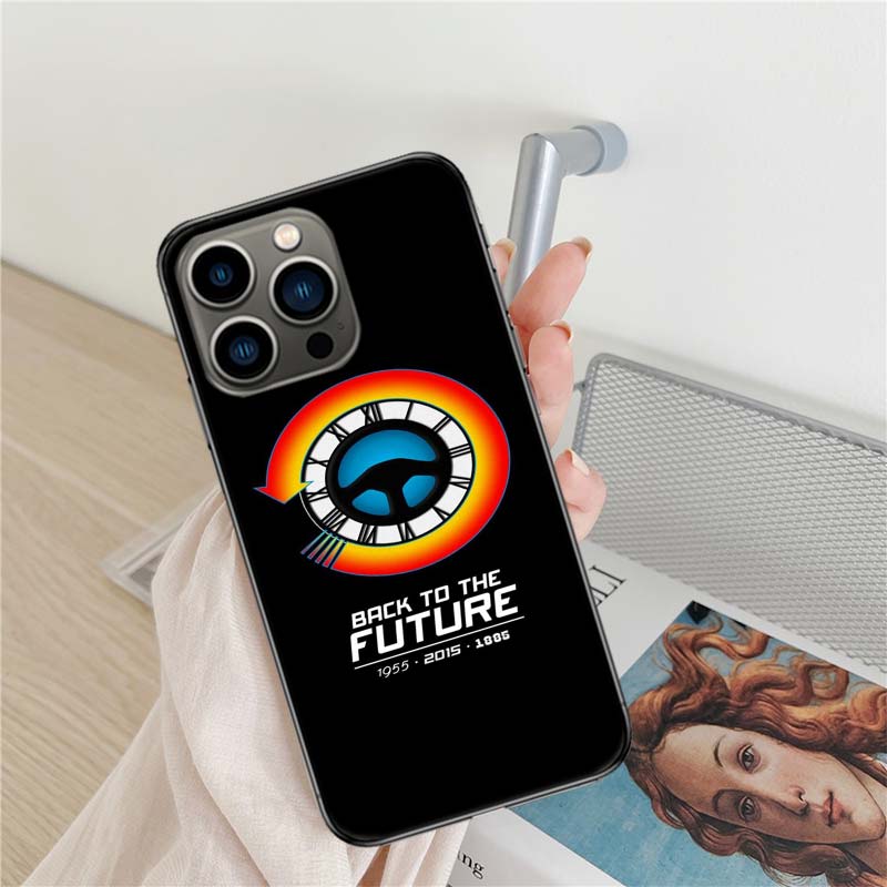Back To The Future Phone Case For Apple Iphone 16 15+ 17 Pro Max 14 Plus 16E Air 13 12 Mini Clear Cover Silicone Cute Shel