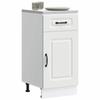 VidaXL Kitchen Cabinet Kalmar White Engineered Wood, Base Cabinet for Sink, Base Kitchen Cabinet with Drawer, Base Cabinet 853467