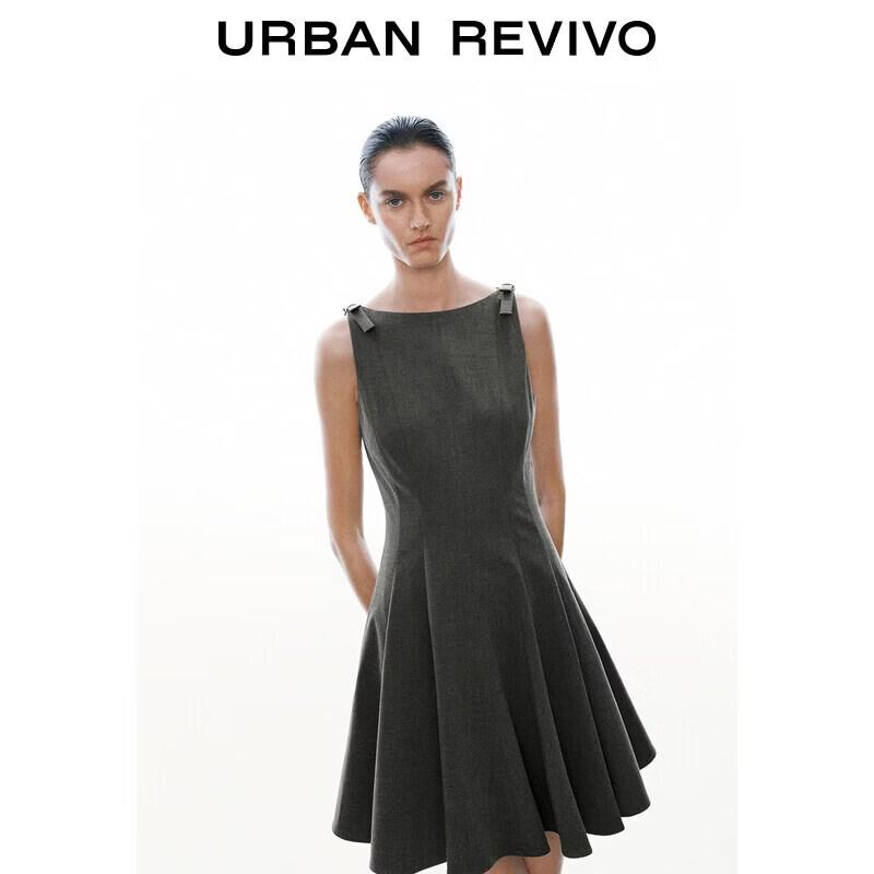 UR 2026 Summer Bow-Knot Boat Neck Mini Dress S