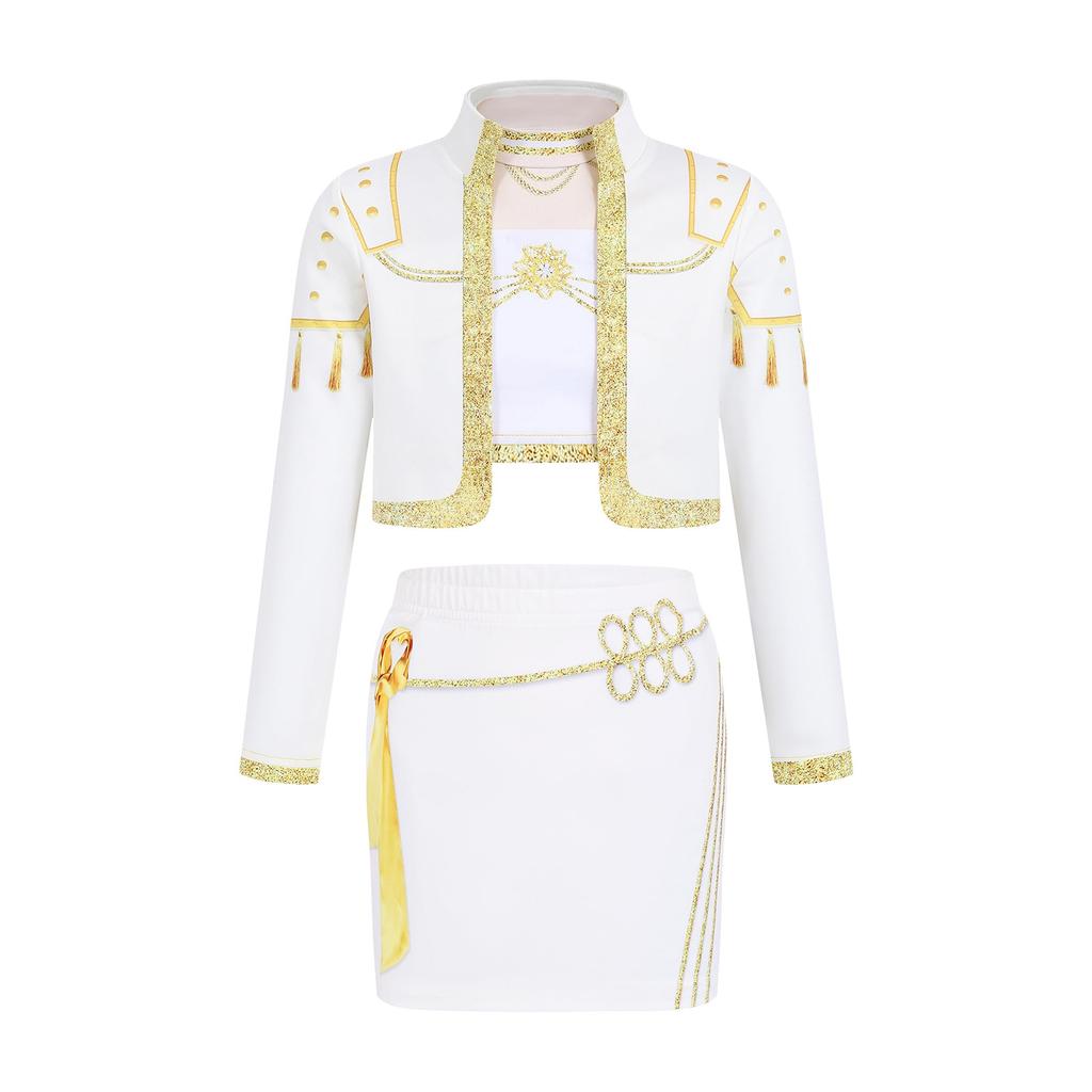 Girls Cosplay Costumes Kids Halloween Costume Top And Skirt Set