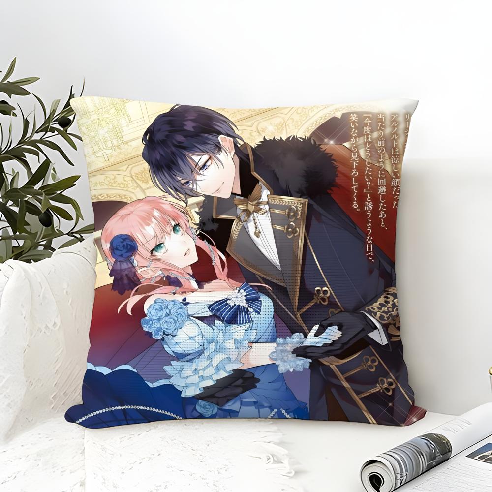 Pillow Case Cotton Linen Fabric Square Zipper Pillowcase Home Decorative Living Room Comic Light Novel 7-7Th Time Loop 3