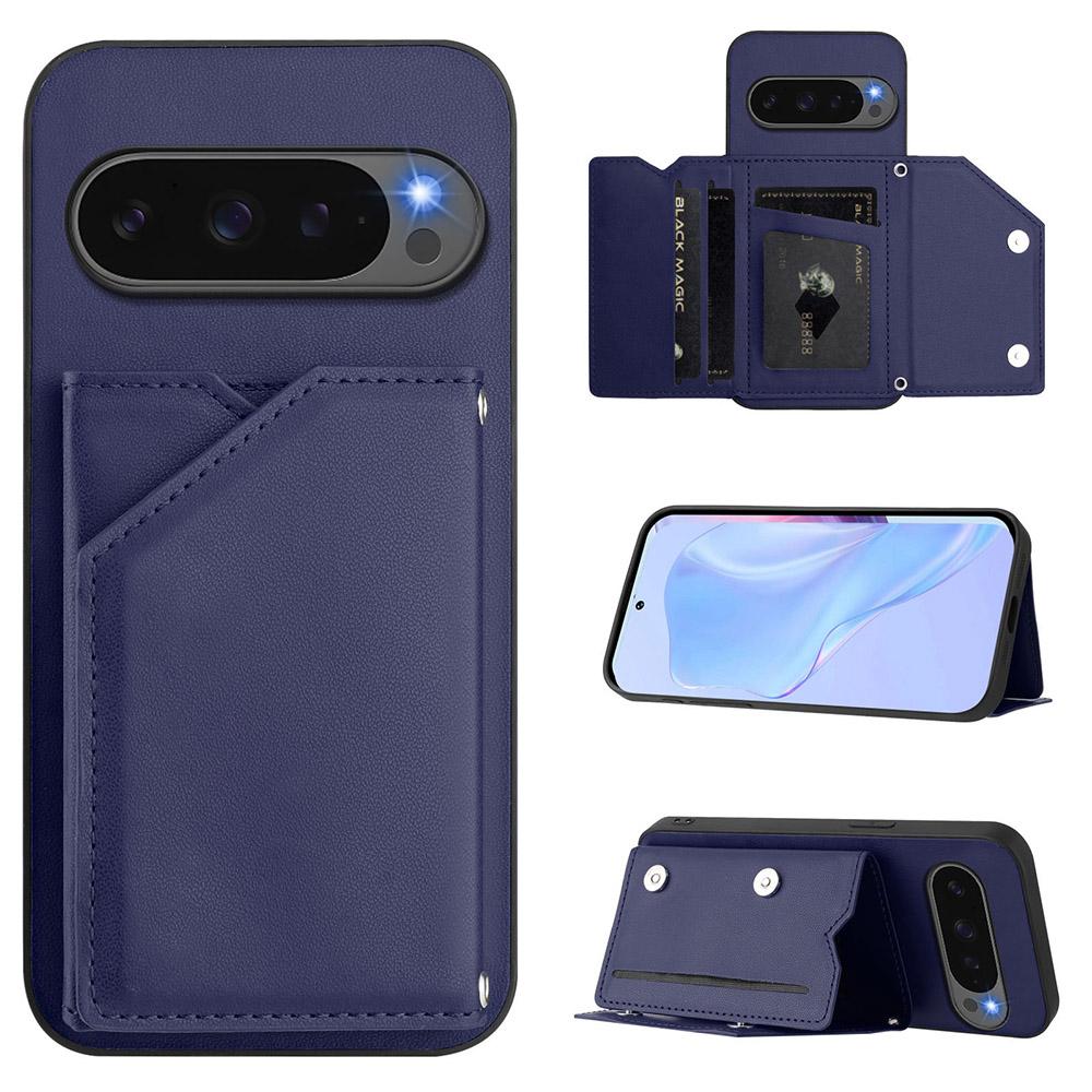 Card Holder Back Case For Google Pixel 8 9 10 Pro XL 8A 9A Magnetic Button-Flip Leather Wallet Cover Nothing Phone 3A 2A 2 Pro 1