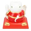 Red & Blue Mini Desktop Fortune Cat 3.19x3.86in Car Dashboard Cat Ornament  Car Interior Decor
