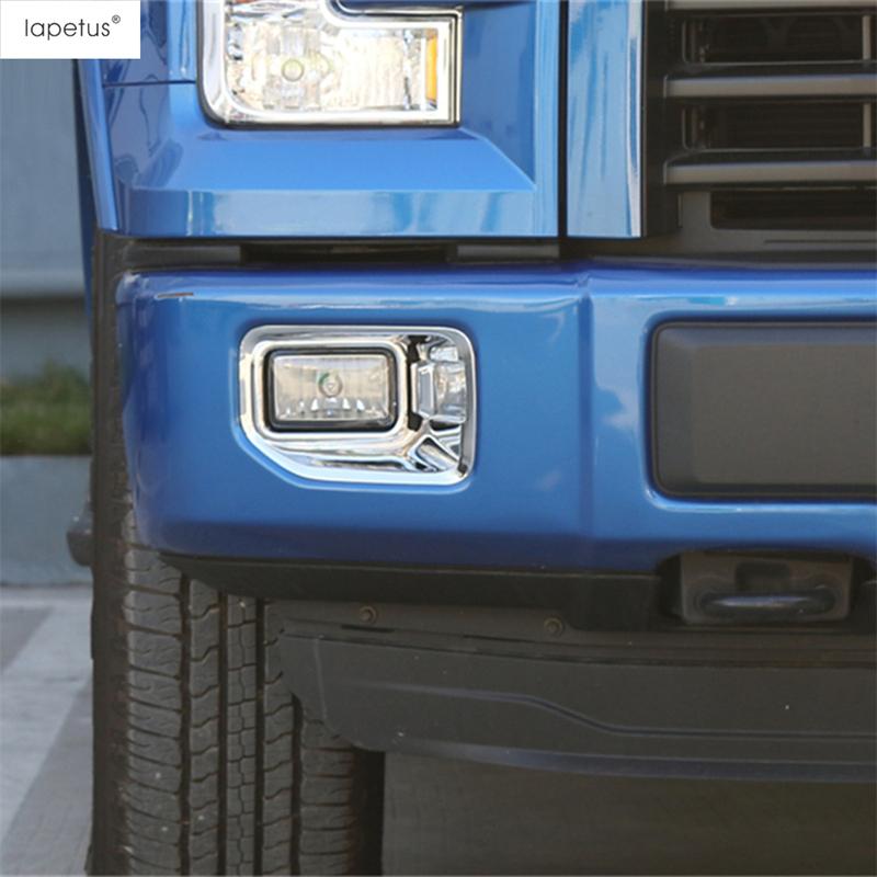 Front Bumper Fog Light Lamp Frame Decoration Sequ Cover Trim For Ford F150 2015 2016 2017 ABS Chrome Accessories Exterior Kit
