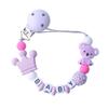 Personalisierte Name Baby Schnuller Clips Schnullerkette Halter für Baby Zahnen Schnuller Kauspielzeug Clips