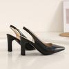 Beige Yellow Women Slingback Sandals Slingback Pointed Toe High Heel Small Big Size 32 46