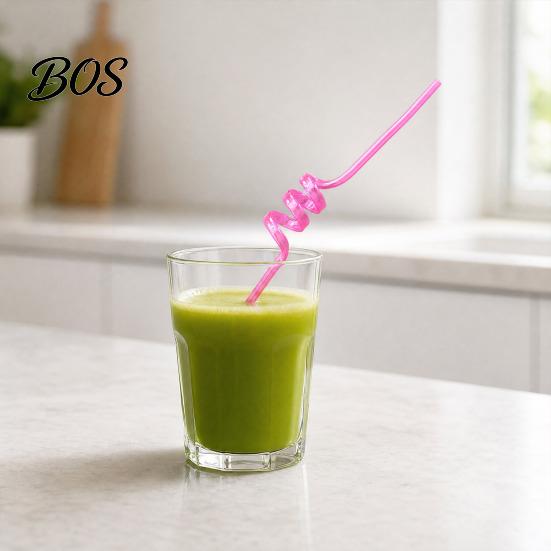 Creative Plastic Straws 10PCS Spiral Straws, Colorful Twisted Translucent Drinking Food-Grade And Cold Drink PETG Reusable Party Accessories