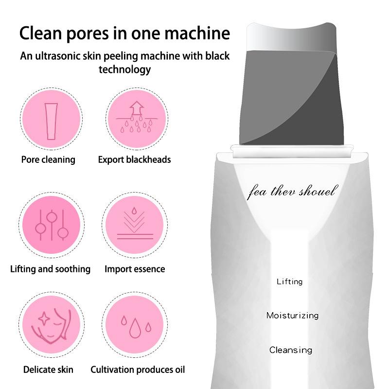 Electric Facial Massage Skin Scrubber Cleaner Ion Acne Blackhead Remover Peeling Shovel Cleaner Facial Massager Skin Care