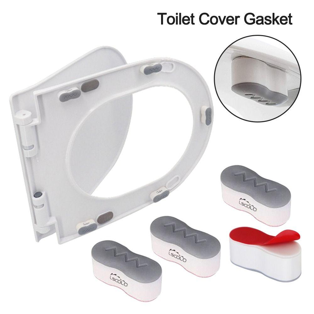 Toilet Paster Buffering Protective Antislip Toilet Cover Gasket Bumper Self-adhesive Cushion