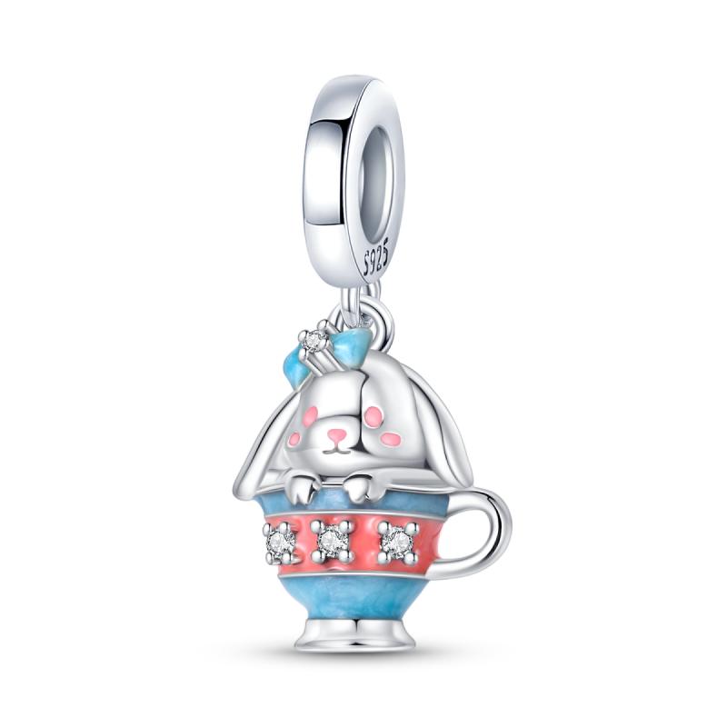 Boutique Niche Relaxation Kitten Series Copper Metal Plated Dangle Charm Bead Component Compatible With Authentic Original Designed For Your Bestie